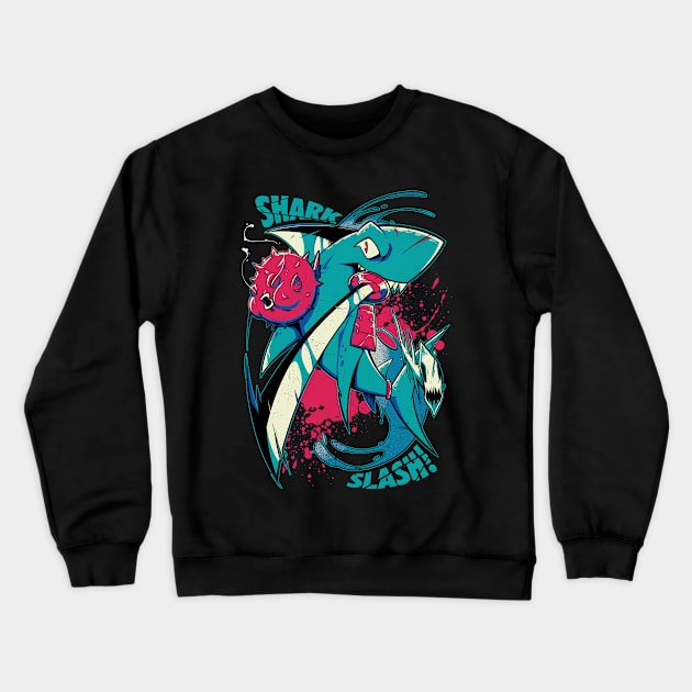 Shark Slash Crewneck Sweatshirt by Kabuto_Store